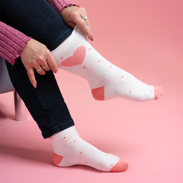 Socks Greeting-Card Set “Best Grandma” + Keychain