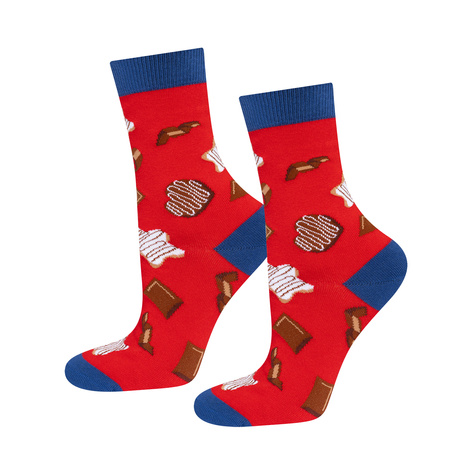 SOXO women's socks chocolate gingerbread