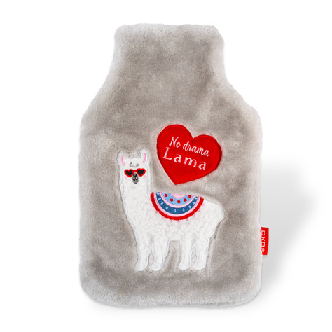 Hot water bottle llama SOXO gray 1.8 L