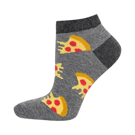 Colorful men's SOXO GOOD STUFF socks funny pizza