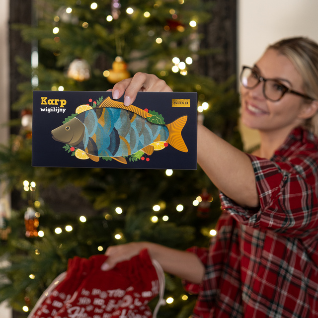 Set of 1x Slippers for Mom SOXO in a gift box and 1x SOXO Women's Socks with inscription