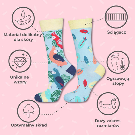 Set of 2x Colorful women's SOXO GOOD STUFF  socks cotton