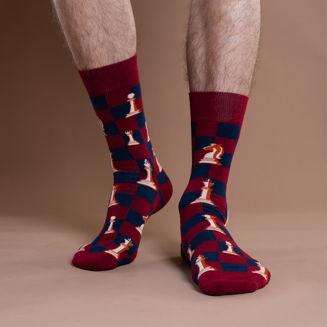 Chess Socks for Grandpa 2-Pack