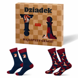 Chess Socks for Grandpa 2-Pack