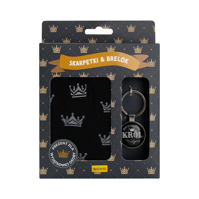 Zestaw Skarpetki z Brelokiem Król Życia