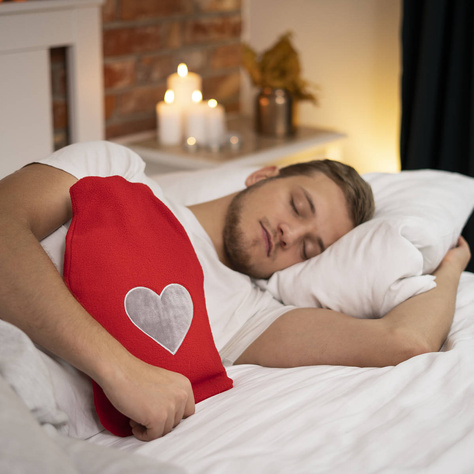 Red hot water bottle and socks SOXO Valentine's day