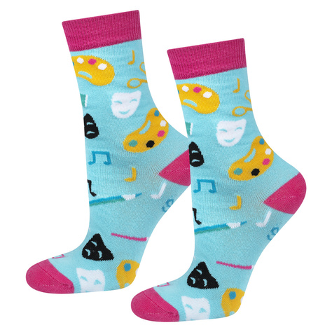 Set of 2x SOXO children's socks maths and arts