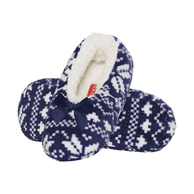 Women's SOXO Christmas ballerinas with a bow