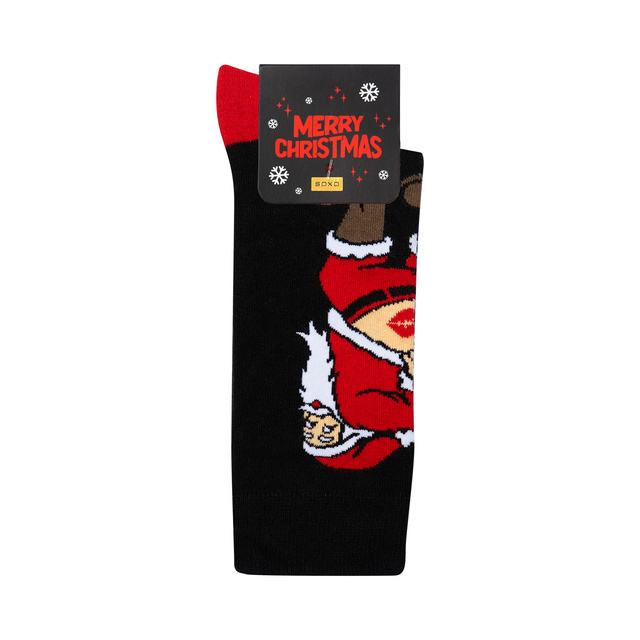 Naughty Bodybuilder Santa Socks