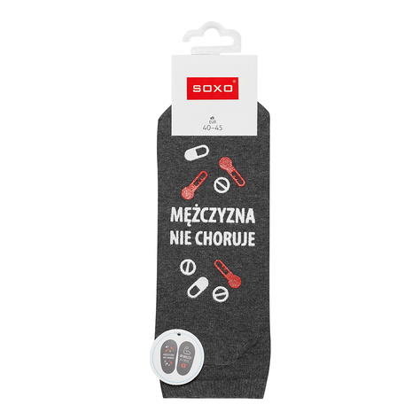 Set of 4x SOXO men's socks with polish inscriptions gift