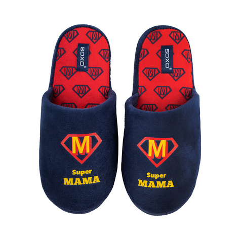 Slippers for mom SOXO Super mom in a gift box with Polish inscriptions