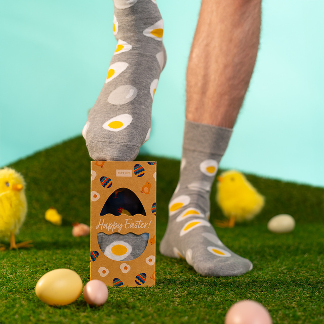 Egg and Rooster Socks 2-Pack