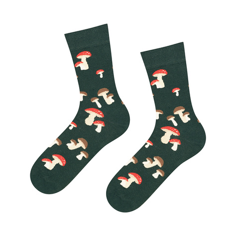 Men's colorful SOXO GOOD STUFF socks cotton mushrooms