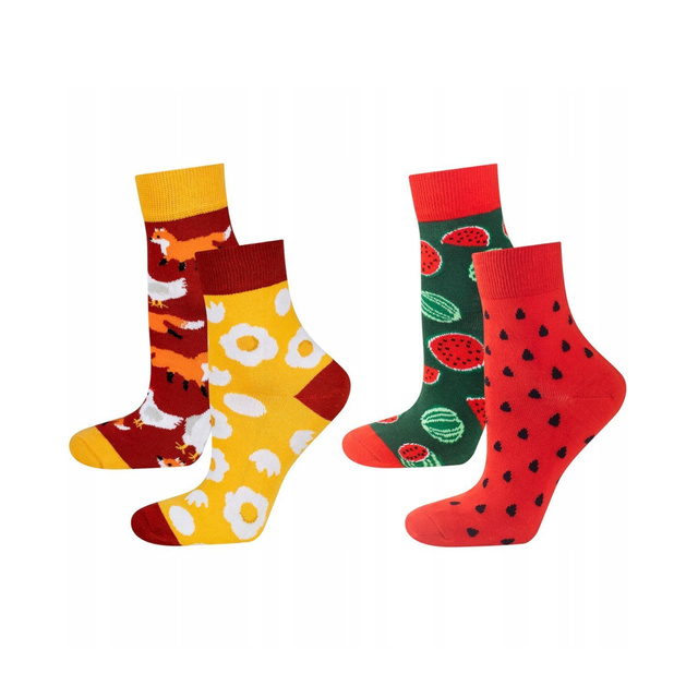 Set of 2x Colorful women's SOXO GOOD STUFF socks cotton