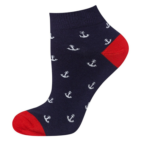 Colorful men's socks SOXO GOOD STUFF funny anchors