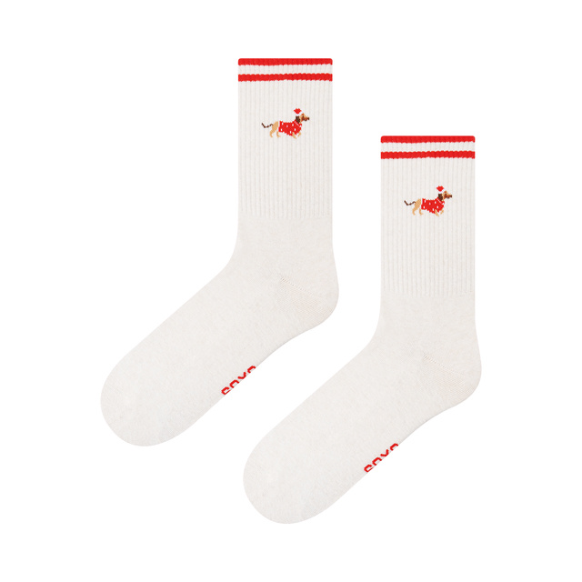 Dachshund Socks + Thermal Mug Gift Set