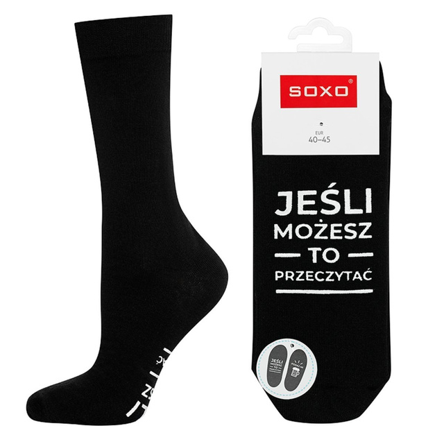 SOXO Men's socks with funny Polish inscription