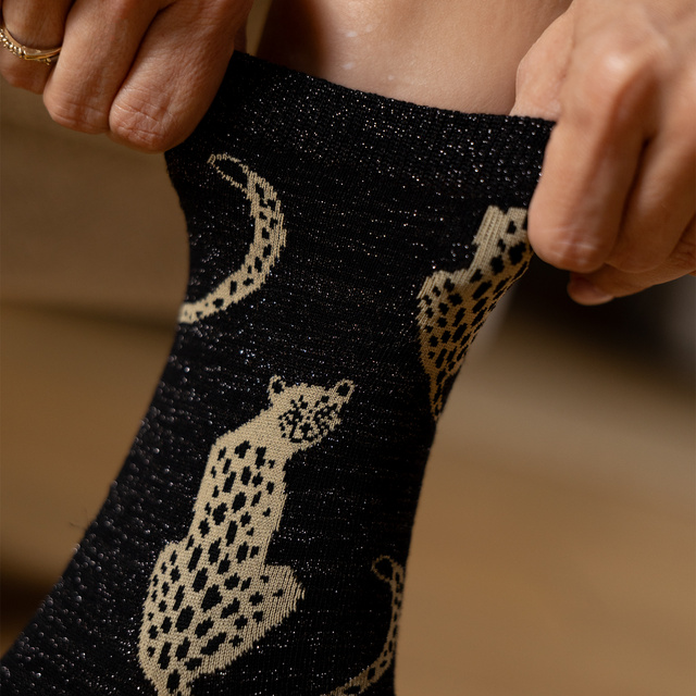 SOXO Women's Leopard Classic Socks in Packaging - 3 Pairs