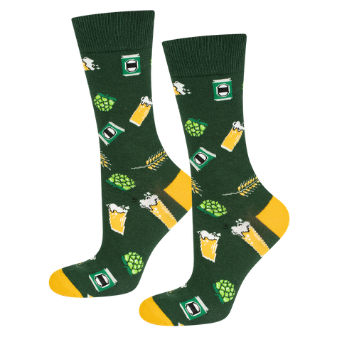 Set of 3x Men's Socks SOXO | Boy's Day | Herrings and pickled cucumbers in a jar | Pale Lager beer in a can | as a gift for Him