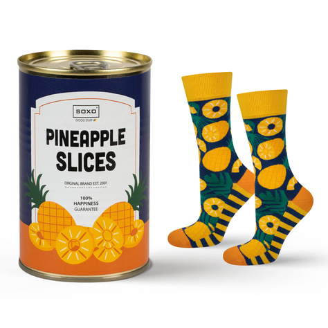 Women's Socks | Men's | SOXO GOOD STUFF | canned pineapple | for a gift | Unisex