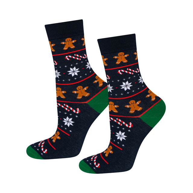 Gingerbread Socks in a Holiday Card