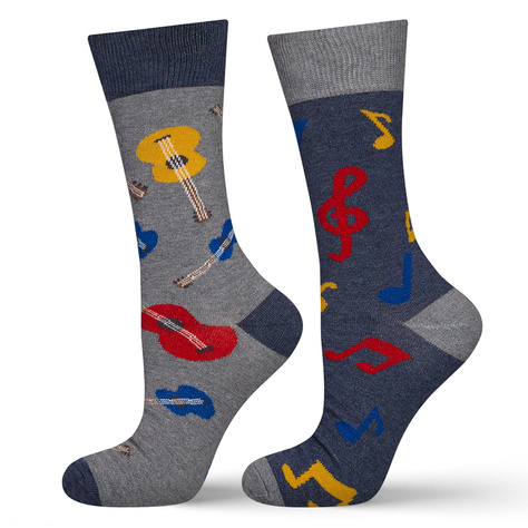 Men's colorful SOXO GOOD STUFF socks mismatched music