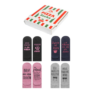 Stopki z Napisami w Kartoniku Pizza 4-pak