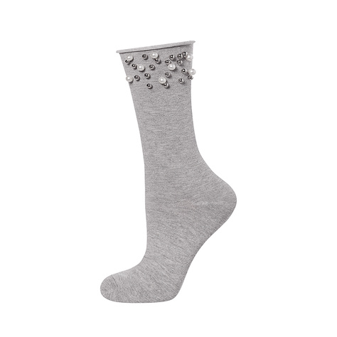 SOXO Women's socks with 'Pearls' grey