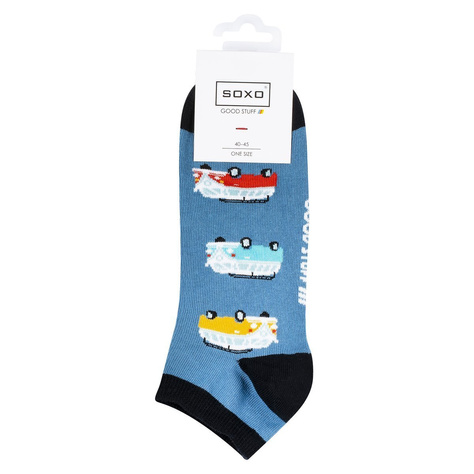 Set of 4x Colorful men's socks SOXO GOOD STUFF funny