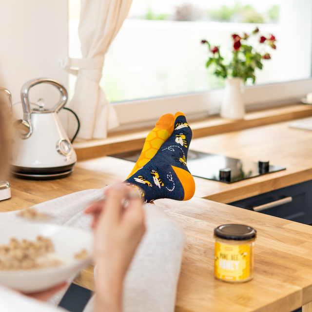 Pure Bee Honey Socks in a Jar