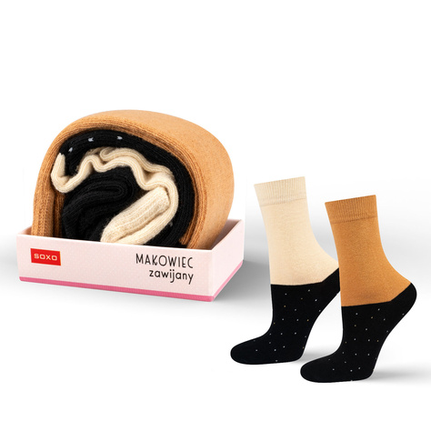 SOXO Women's Socks in Poppycake Wrap