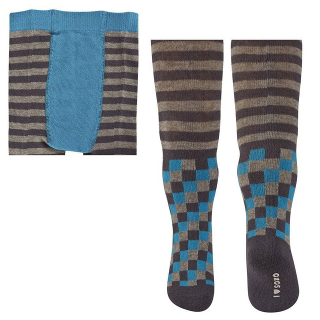 SOXO Infant tights with ABS - geometric patterns