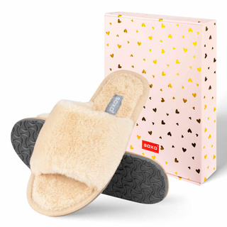 Kapcie Damskie Beżowe