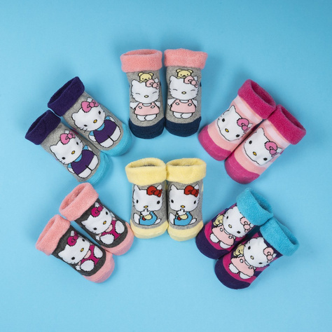 Colorful SOXO Hello Kitty baby socks with ABS