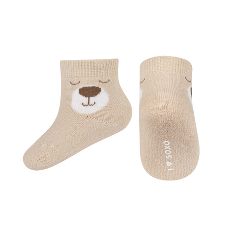 SOXO Baby socks with teddy-face with 