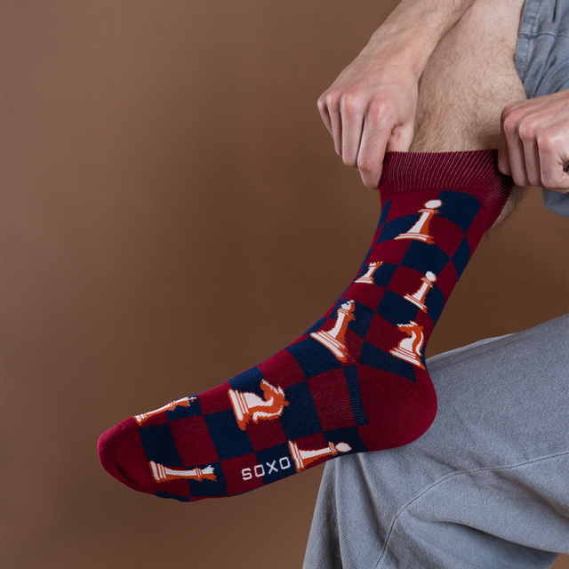Chess Socks for Grandpa 2-Pack