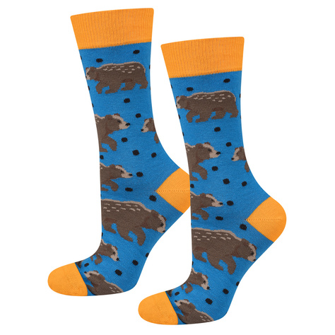 Set 3x men's colorful socks SOXO bear, bisons