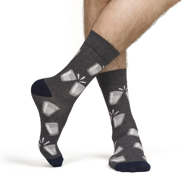 Set of 3x Colorful men's socks SOXO GOOD STUFF Vodka for a gift