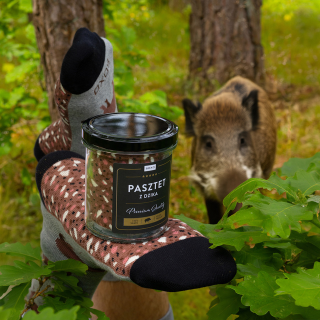 Wild Boar Pâté Socks in a Jar