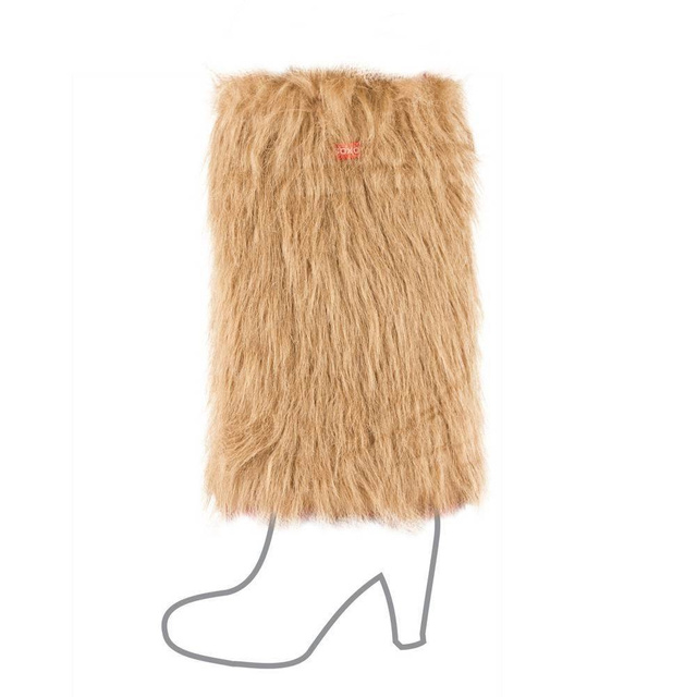 Women's SOXO furry legwarmers, long