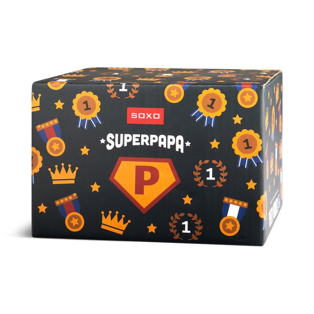 Zestaw Skarpetki Super Papa + Kubek + Brelok