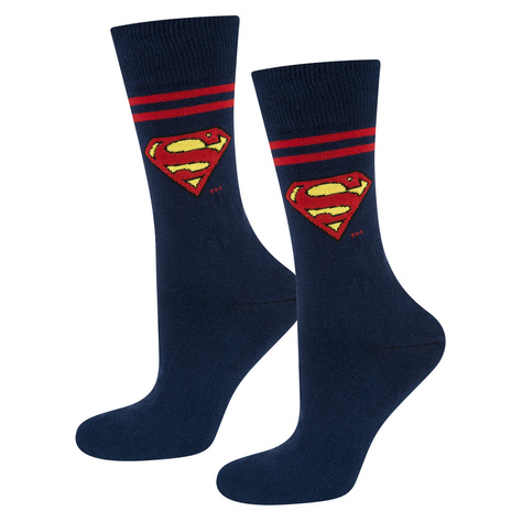 Skarpetki męskie granatowe SOXO Superman DC Comics 