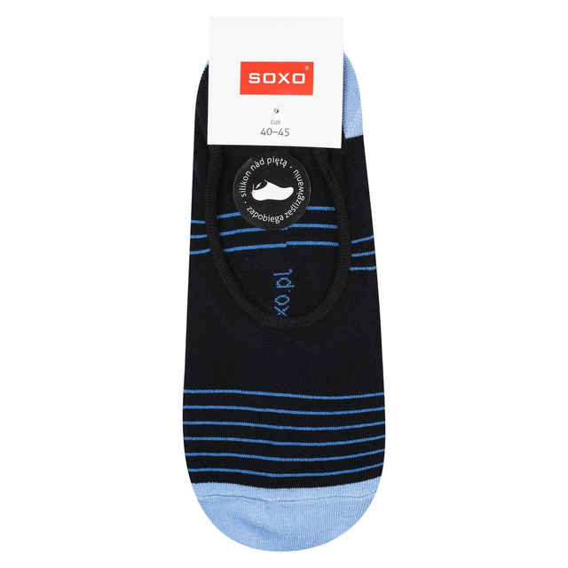 Classic men's socks SOXO with silicone, elegant cotton