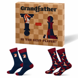Chess Socks for Grandpa 2-Pack