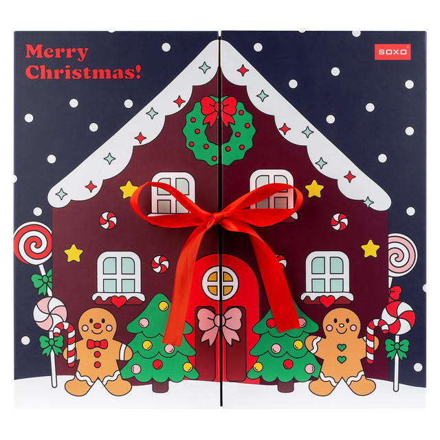 Advent calendar with colorful socks Set of 12x SOXO women's socks men's