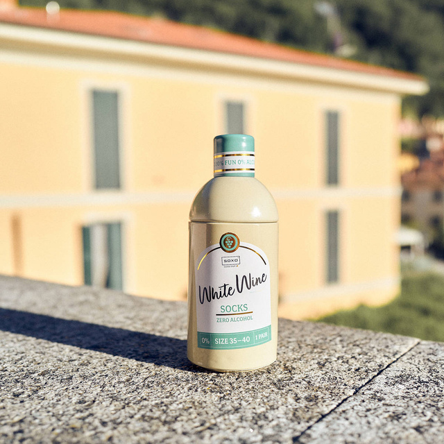 White Wine Socks in a Bottle