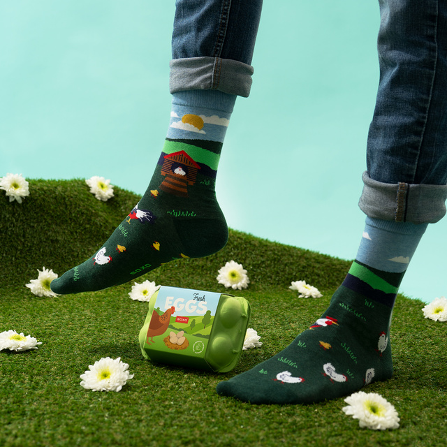 Skarpetki Wiejskie Jaja w Wytłoczkach 3-pak