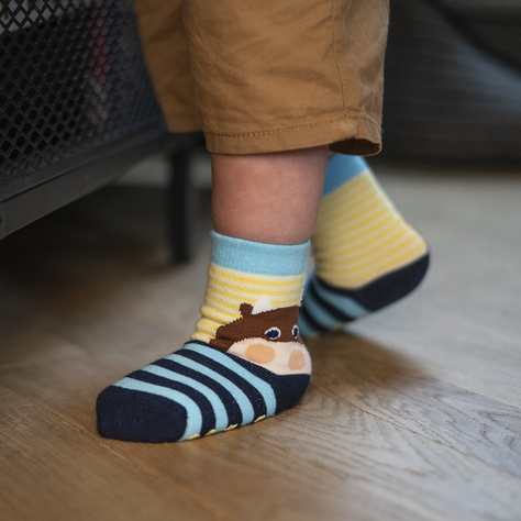 Set of 3x Colorful SOXO children's socks animals