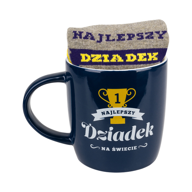 Zestaw Skarpetki Najlepszy Dziadek + Kubek