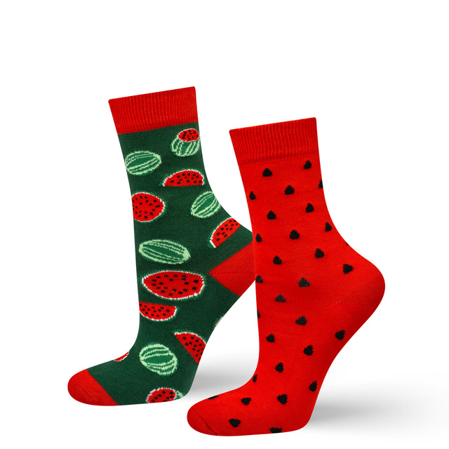 Women's colorful SOXO socks watermelon